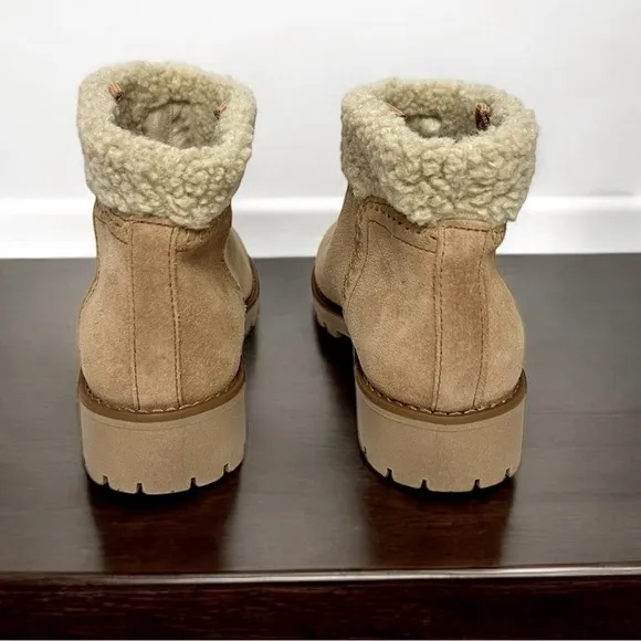 🆕 NWT Jack Rogers Sophie Suede Sherpa Bootie Size 7M Lined &amp; Cozy