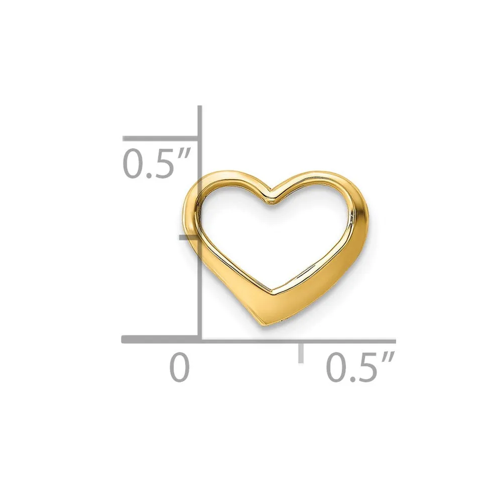 14K Floating Heart Charm