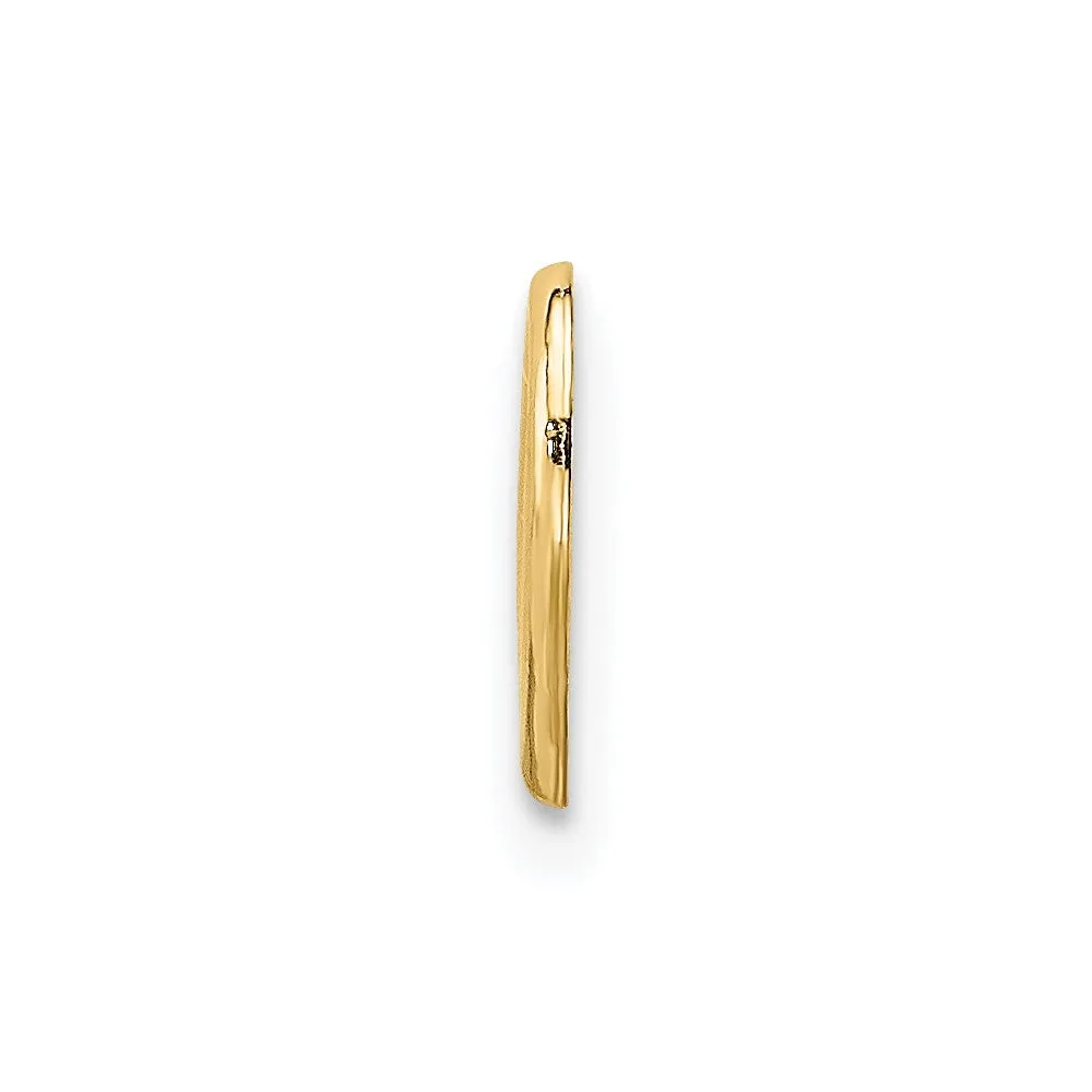 14K Polished Mini Floating Heart Slide