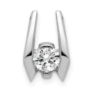 14k White Gold 4.75mm AAA Diamond Slide