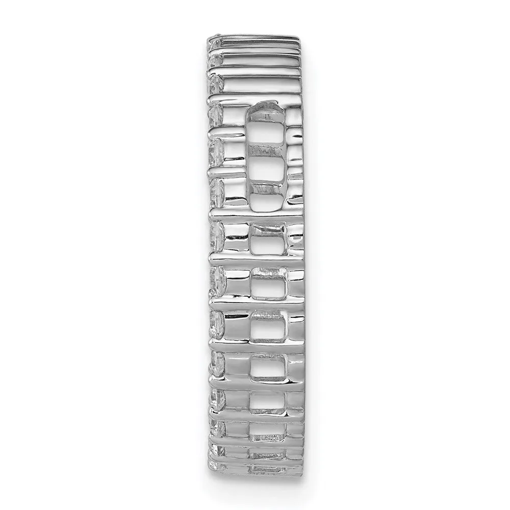 14k White Gold 5/8ct. Diamond Circle Chain Slide
