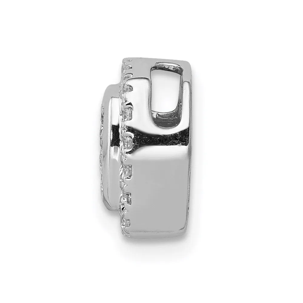 14kw Lab Grown Diamond SI1/SI2, G H I, Slide Pendant
