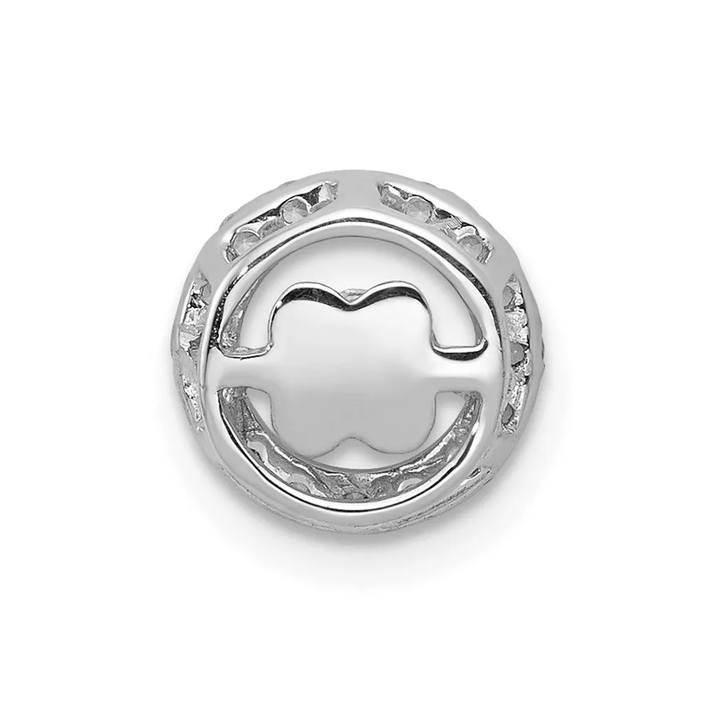 14kw Vibrant Lab Grown Diamond SI1/SI2, G H I, Polished Round Pendant