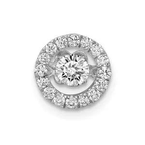 14kw Vibrant Lab Grown Diamond SI1/SI2, G H I, Polished Round Pendant