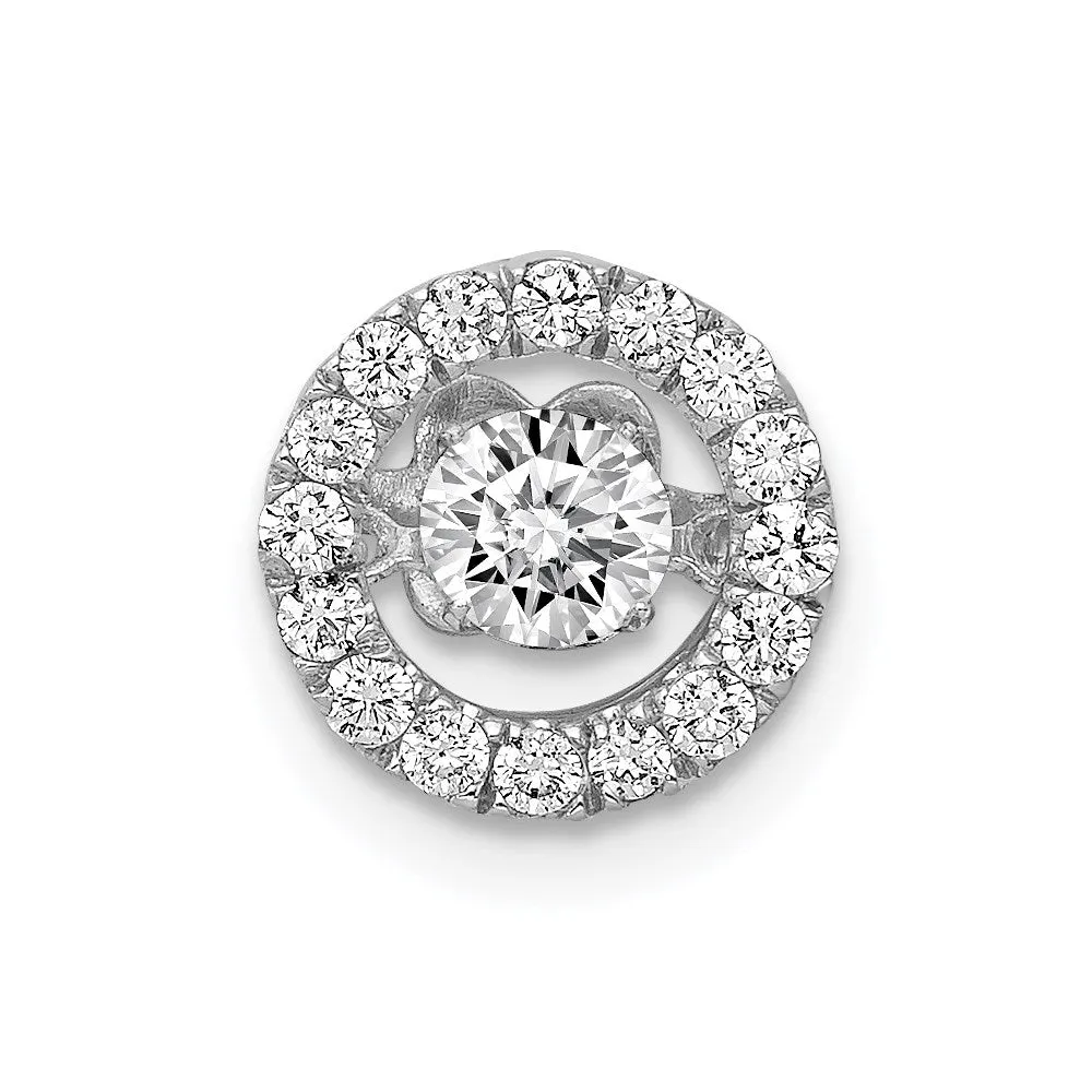 14kw Vibrant Lab Grown Diamond SI1/SI2, G H I, Polished Round Pendant