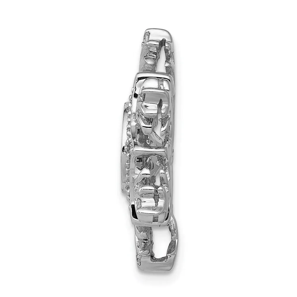 14kw Vibrant Lab Grown Diamond SI1/SI2, G H I, Snowflake Pendant