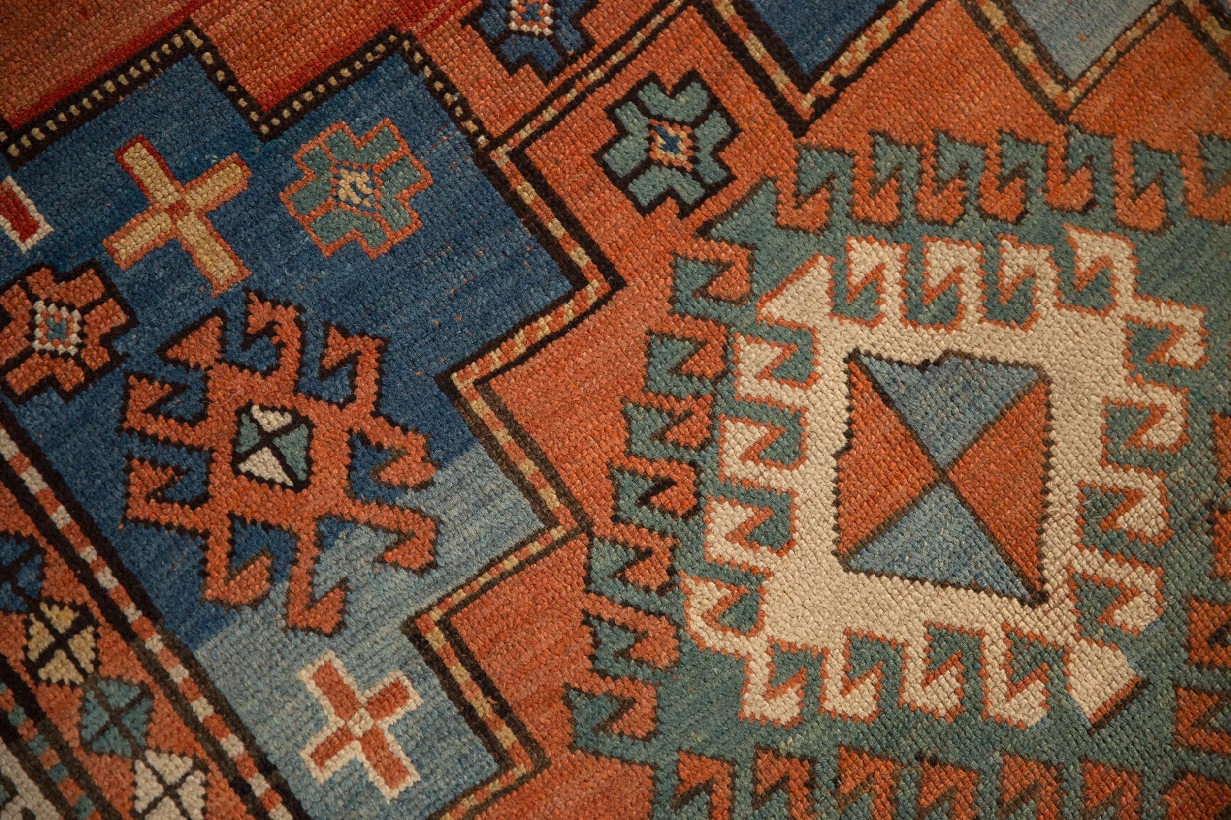 4.5x7 Antique Kazak Rug