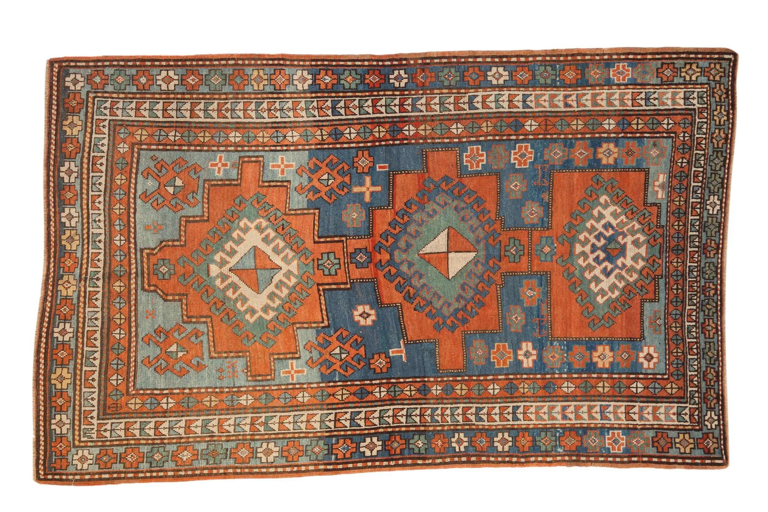 4.5x7 Antique Kazak Rug