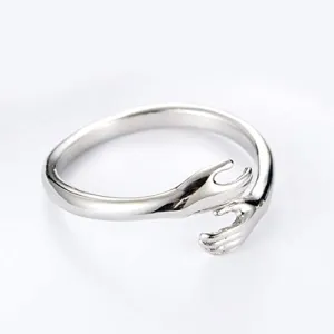 925 Sterling Silver Hug Ring for Women