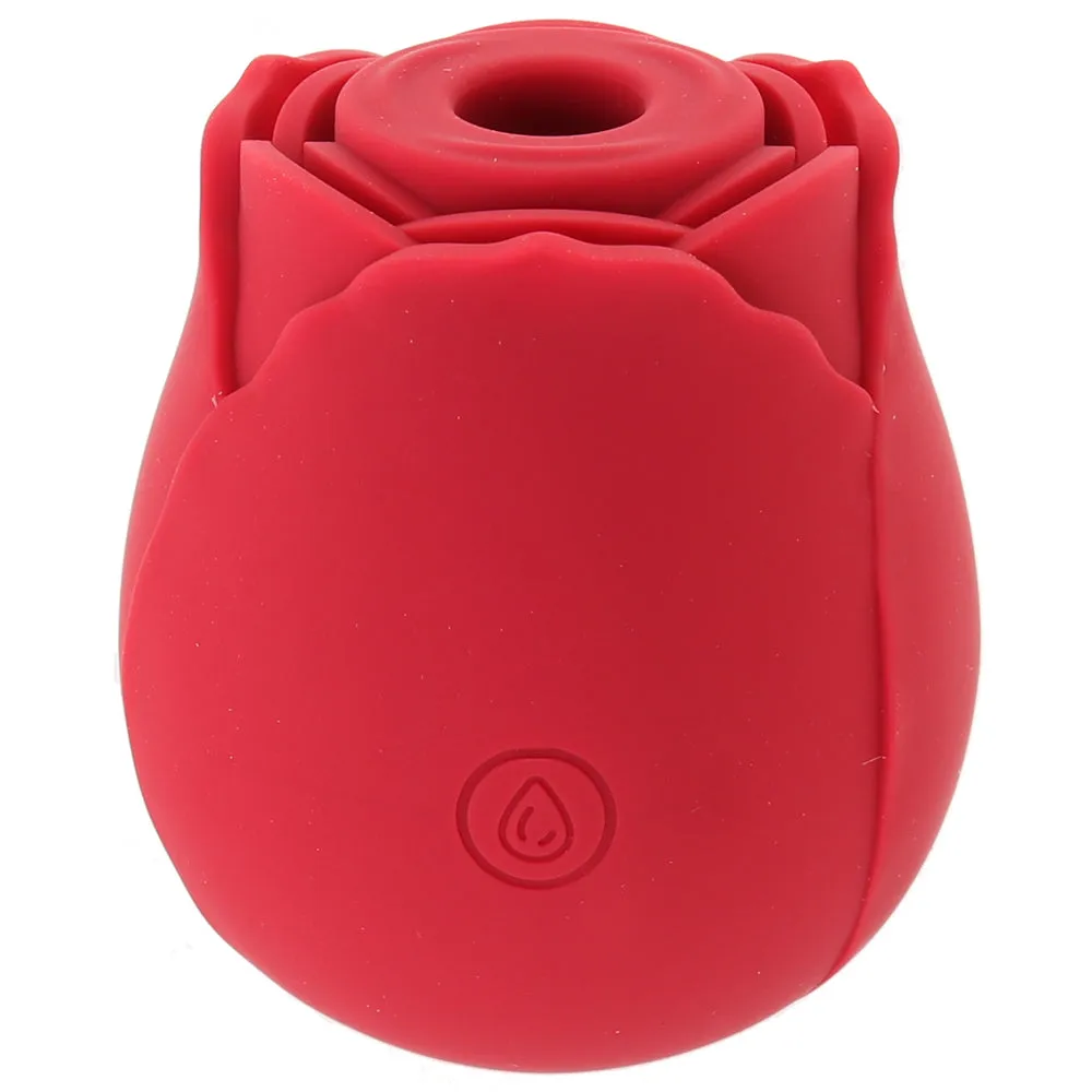 Adam & Eve Eve's Ravishing Rose Clit Pleaser Rechargeable Silicone Clitoral Stimulator Red