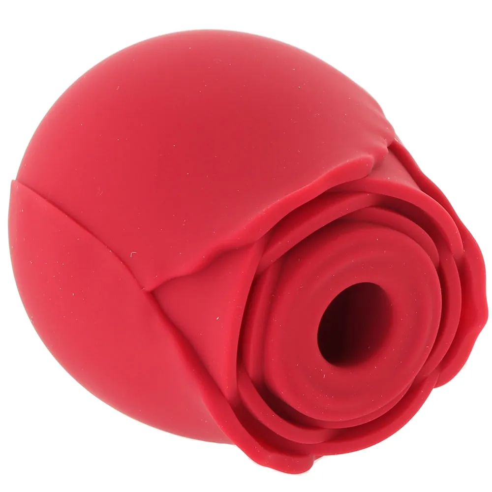 Adam & Eve Eve's Ravishing Rose Clit Pleaser Rechargeable Silicone Clitoral Stimulator Red