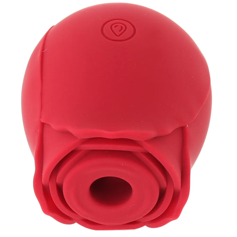 Adam & Eve Eve's Ravishing Rose Clit Pleaser Rechargeable Silicone Clitoral Stimulator Red