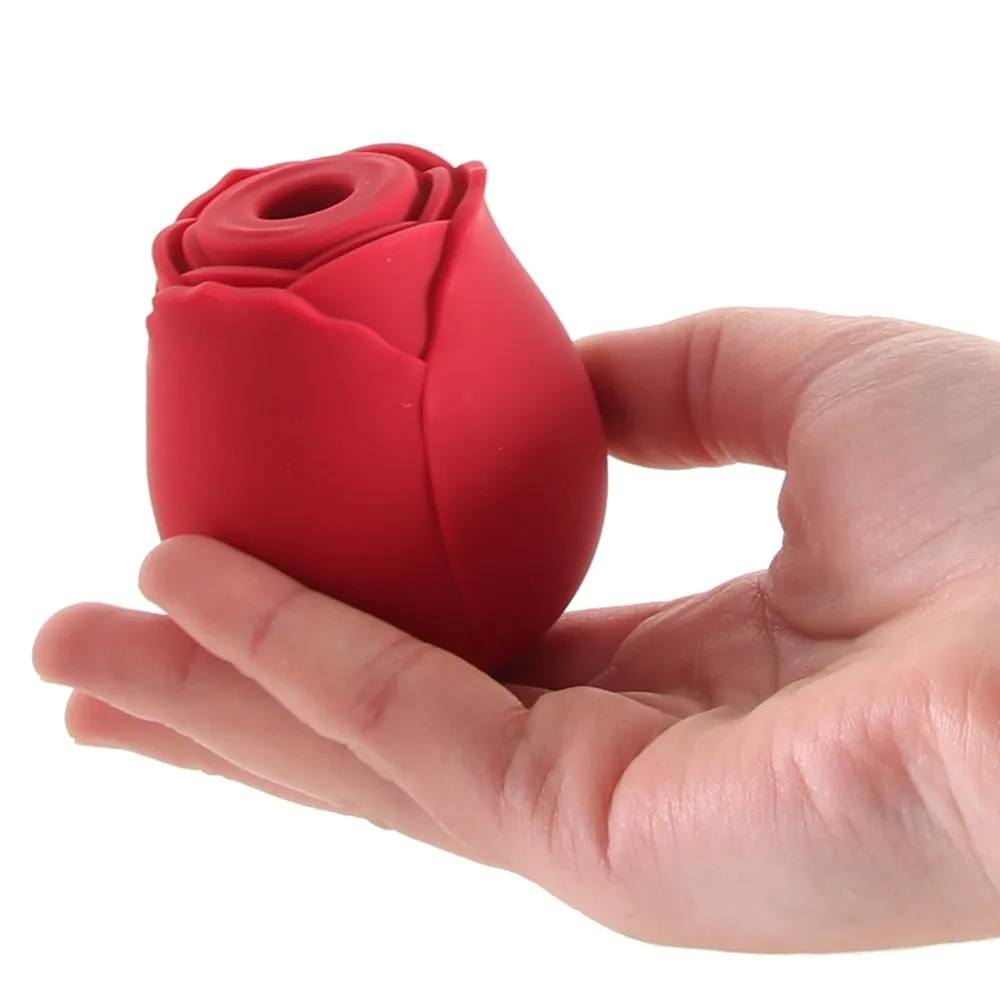 Adam & Eve Eve's Ravishing Rose Clit Pleaser Rechargeable Silicone Clitoral Stimulator Red
