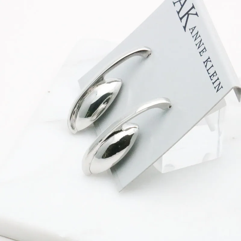 AK silver tone elegant earrings