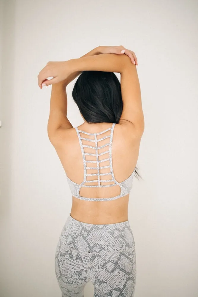 Always Loungin Snake Skin Sports Bra