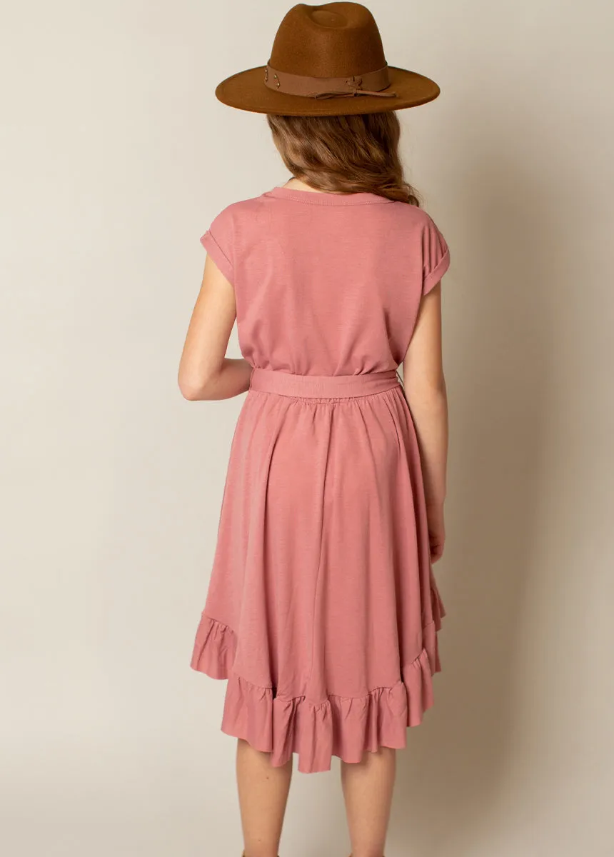 Amoura Dress in Dusty Rose