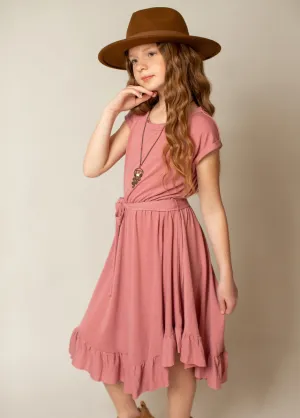 Amoura Dress in Dusty Rose