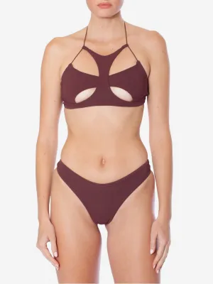 ANDREADAMO Overlapping Bikini with Cut-Out