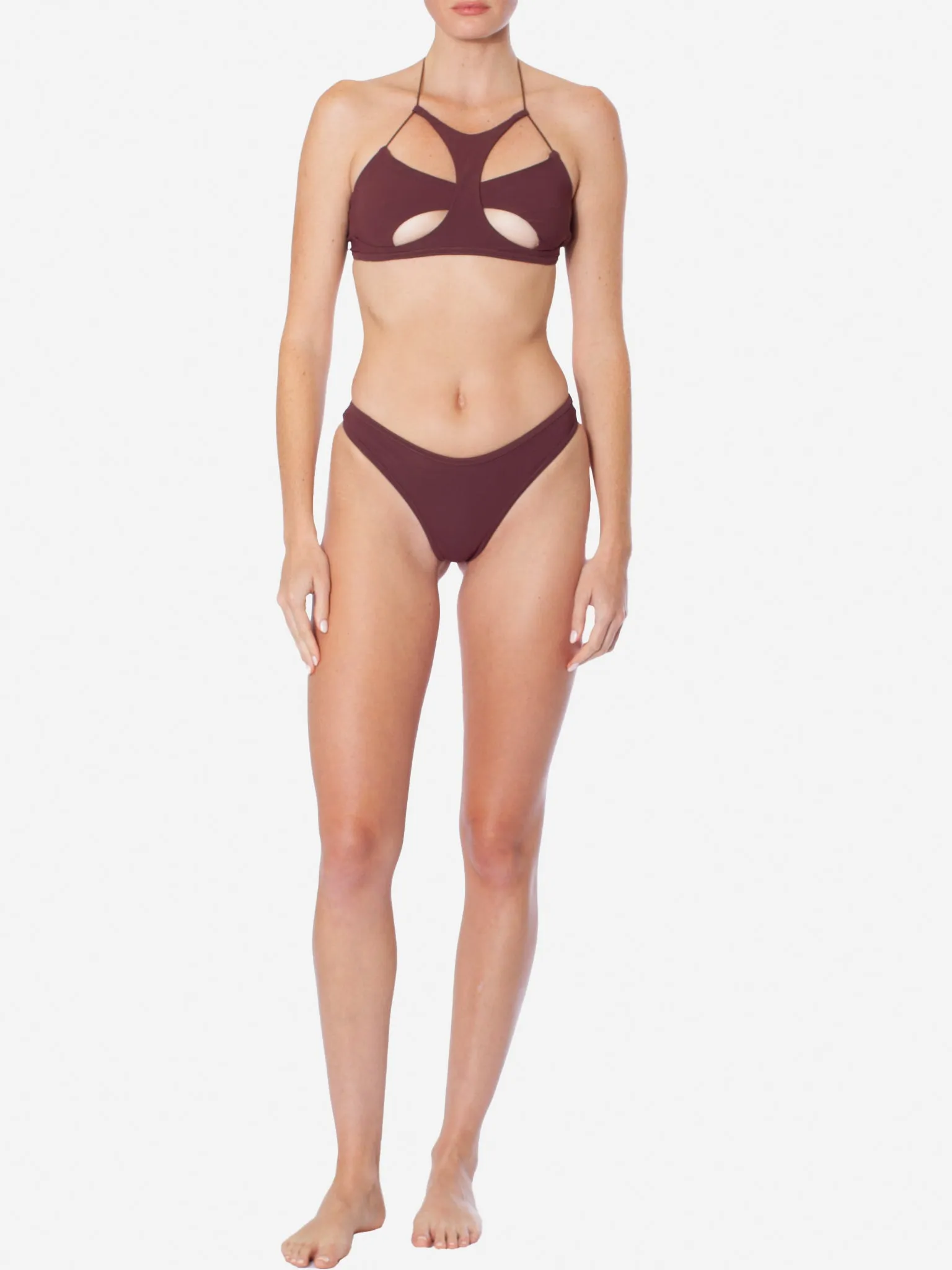 ANDREADAMO Overlapping Bikini with Cut-Out