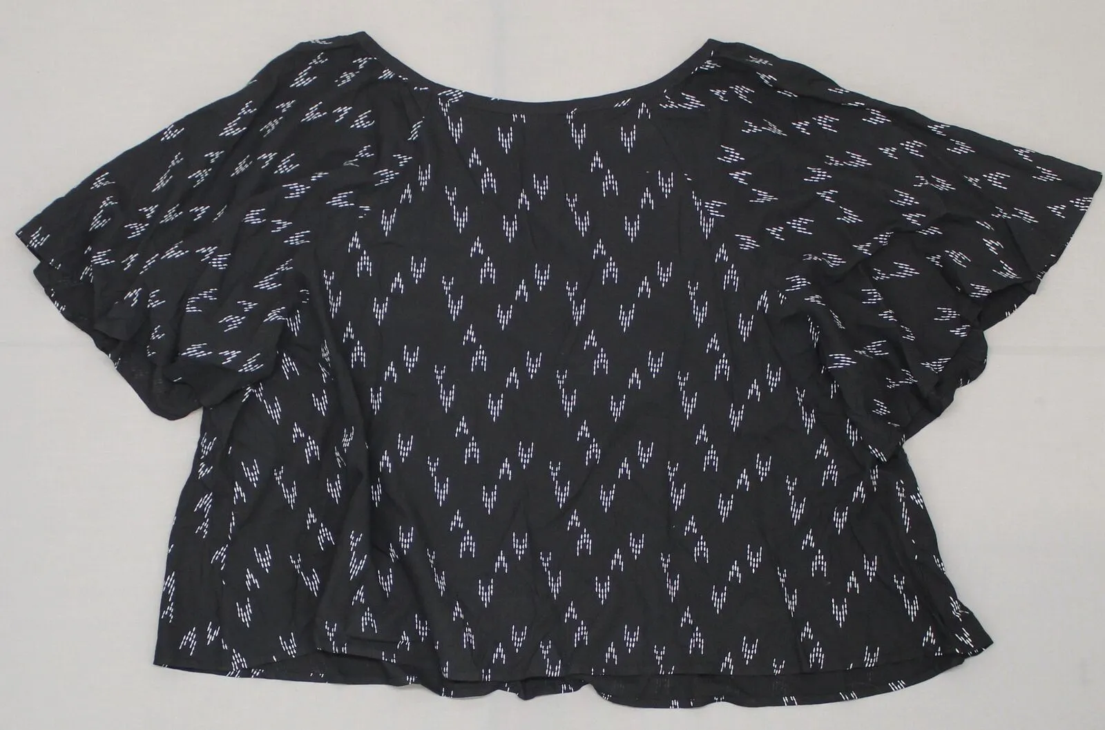 Ava & Viv Women's Plus Size Printed Soft Woven Short Sleeve Blouse Top
