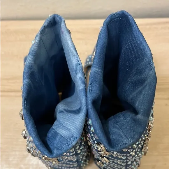 AZALEA WANG SAY IT LIKE YOU MEAN IT STILETTO SANDAL IN DENIM
