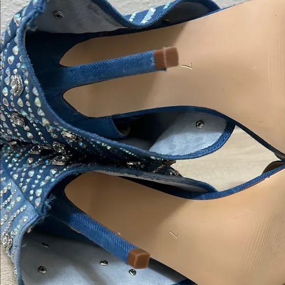 AZALEA WANG SAY IT LIKE YOU MEAN IT STILETTO SANDAL IN DENIM
