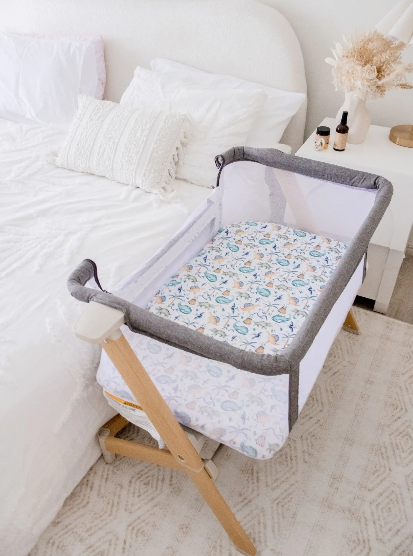Bambella Co-Sleeper Fitted Waterproof Sheet | Wild Dinosaurs