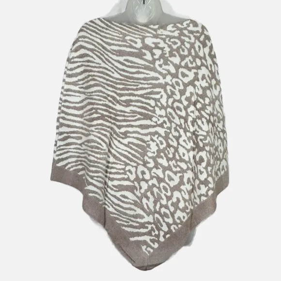 Barefoot Dreams | CozyChic Ultra Lite Ocean Breeze Poncho- Faded Rose Animal-NWT