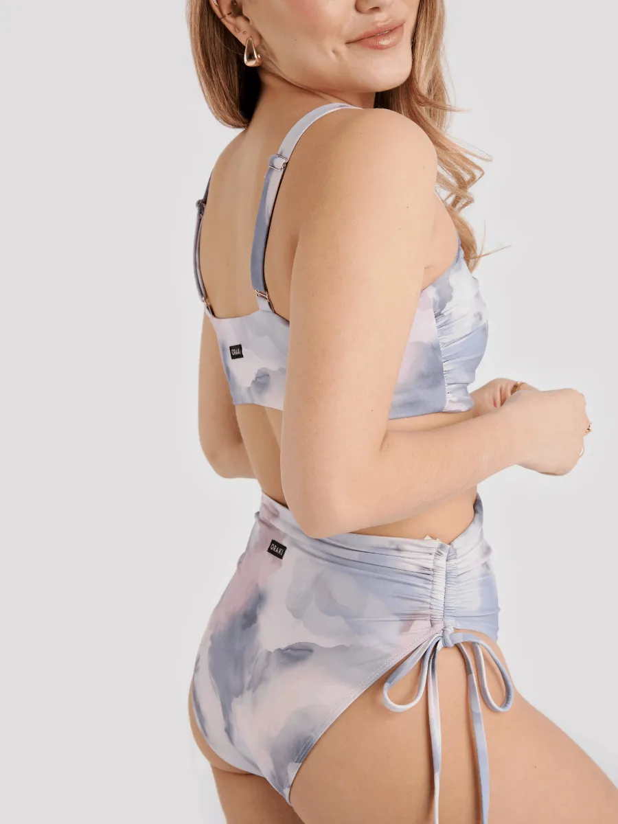 Bas de Bikini Taille Haute Plissée Divine - Nuance