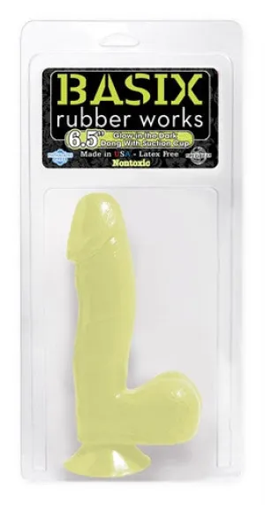 Basix 6.5in  With Suction Cup Glow in the Dark