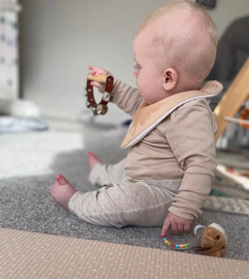 Beige Bib Waterproof Dribble Bib
