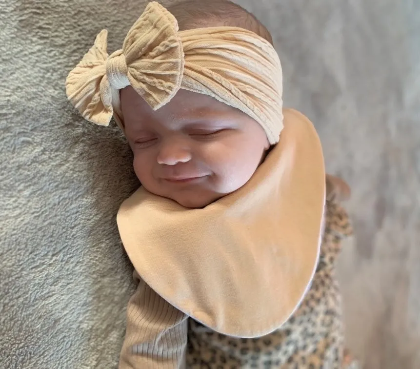 Beige Bib Waterproof Dribble Bib