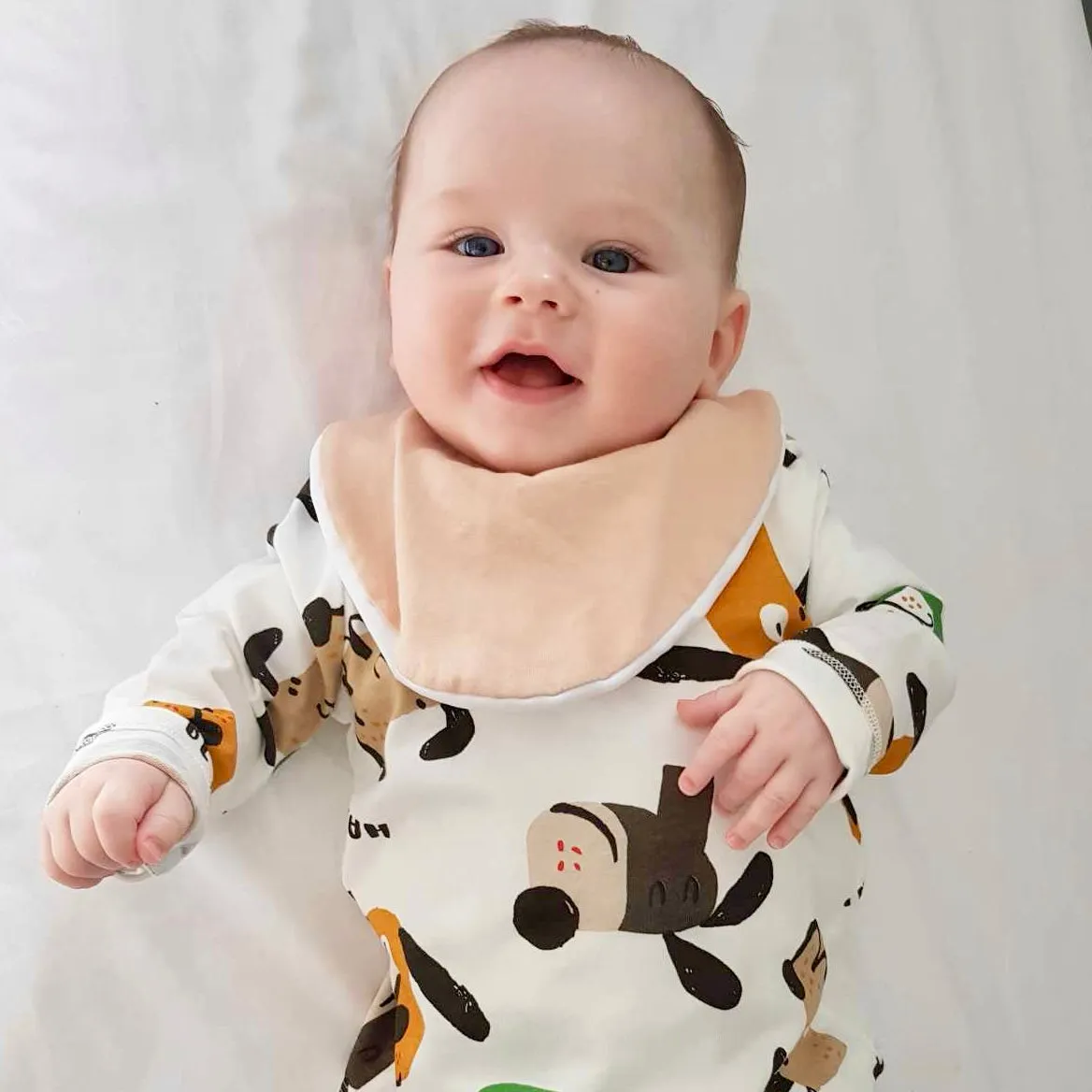 Beige Bib Waterproof Dribble Bib