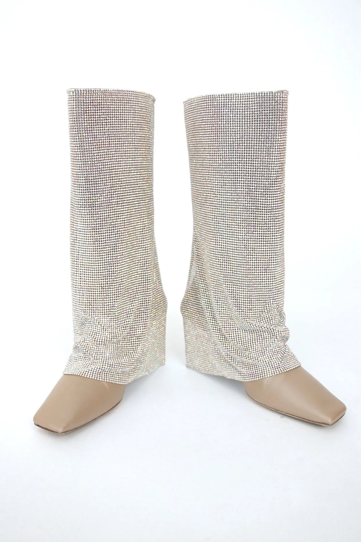 Benedetta Bruzziches Draped Crystal Boots*