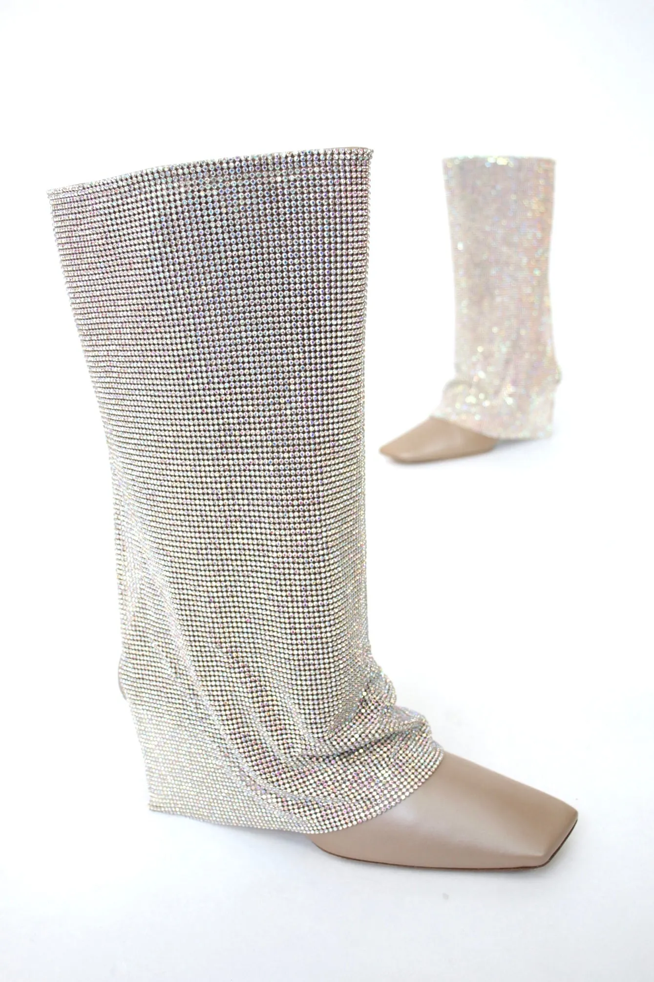 Benedetta Bruzziches Draped Crystal Boots*