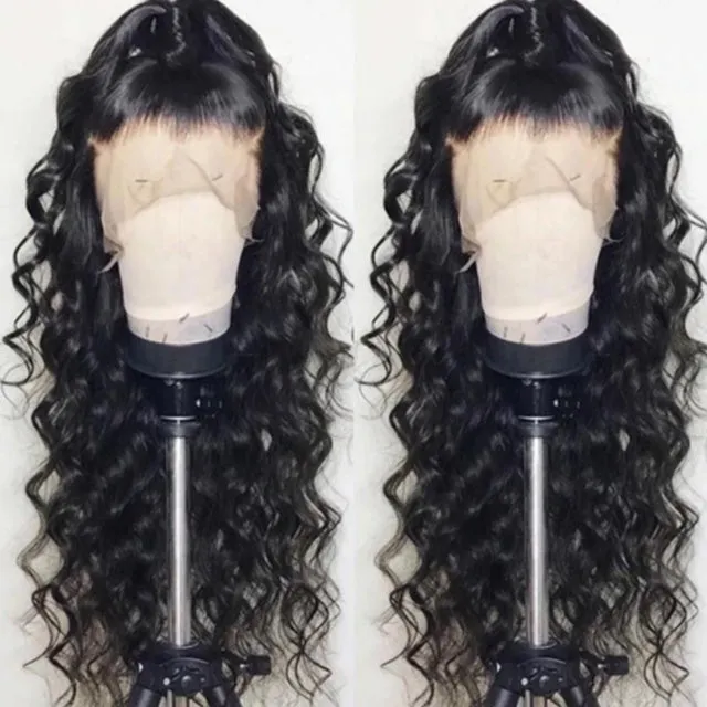Big Wave Charming Elegant long Black Wig