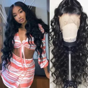 Big Wave Charming Elegant long Black Wig