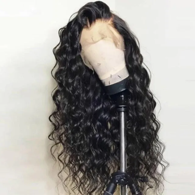 Big Wave Charming Elegant long Black Wig