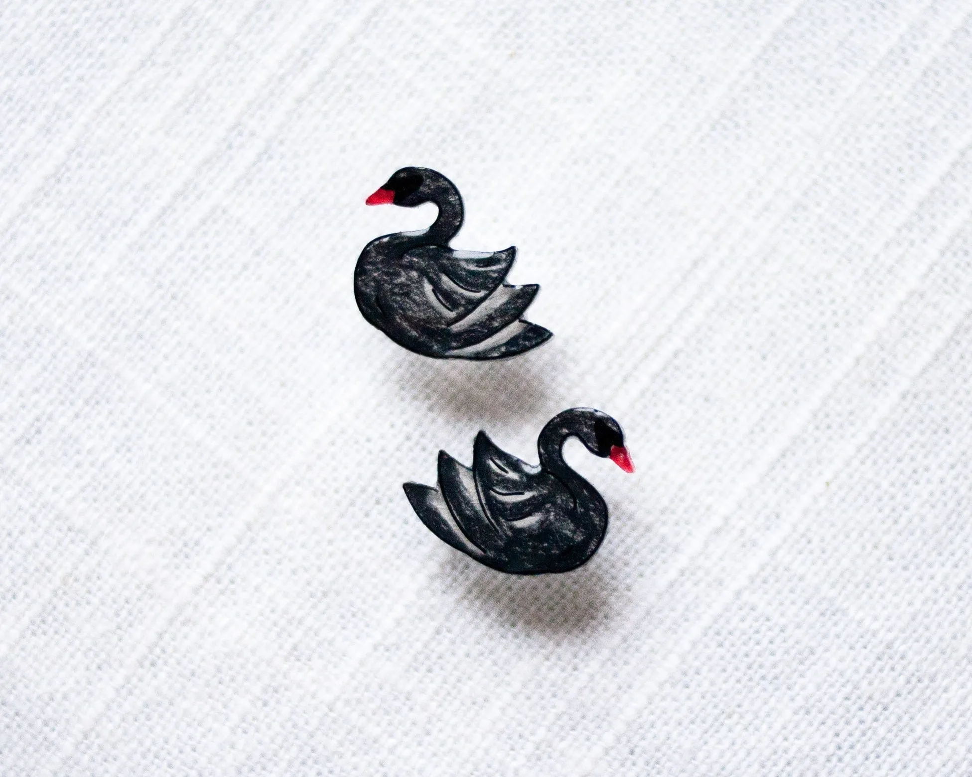 Black Swan Stud Earrings