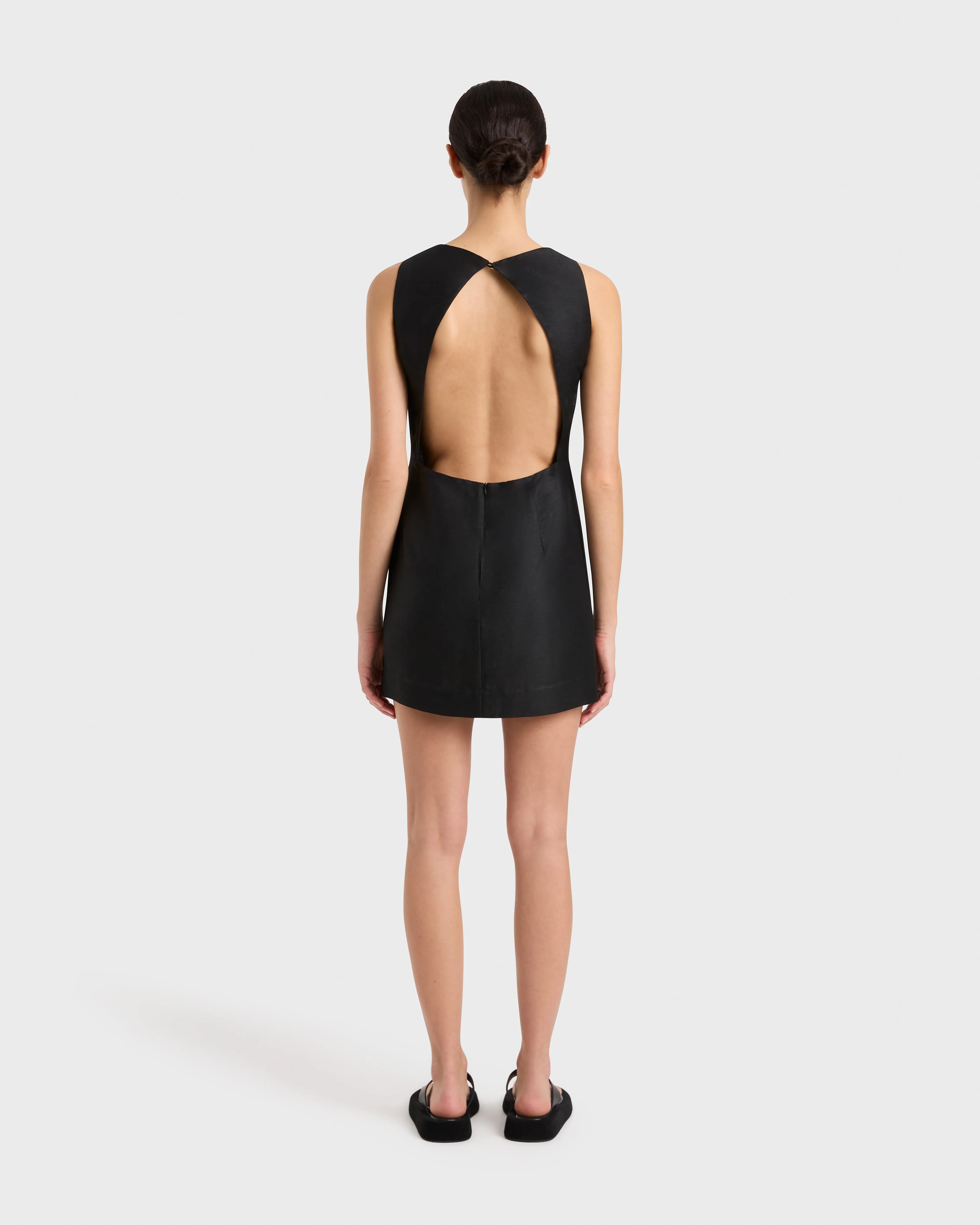 Bormio Backless Mini Dress - Black