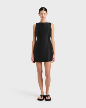 Bormio Backless Mini Dress - Black