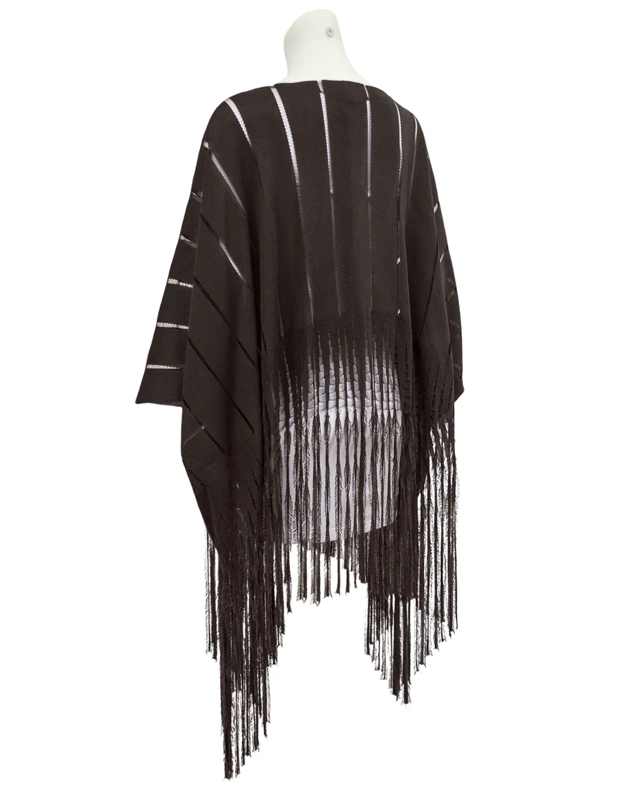 Brown Knit Poncho