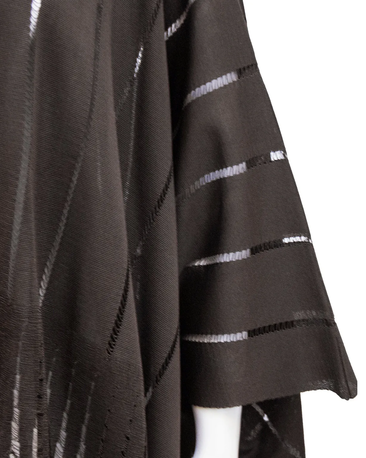 Brown Knit Poncho