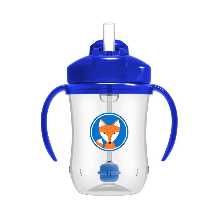[Bundle Of 2] Dr Brown's 9 oz/270 ml Baby's First Straw Cup W/Handles - Blue (6m )