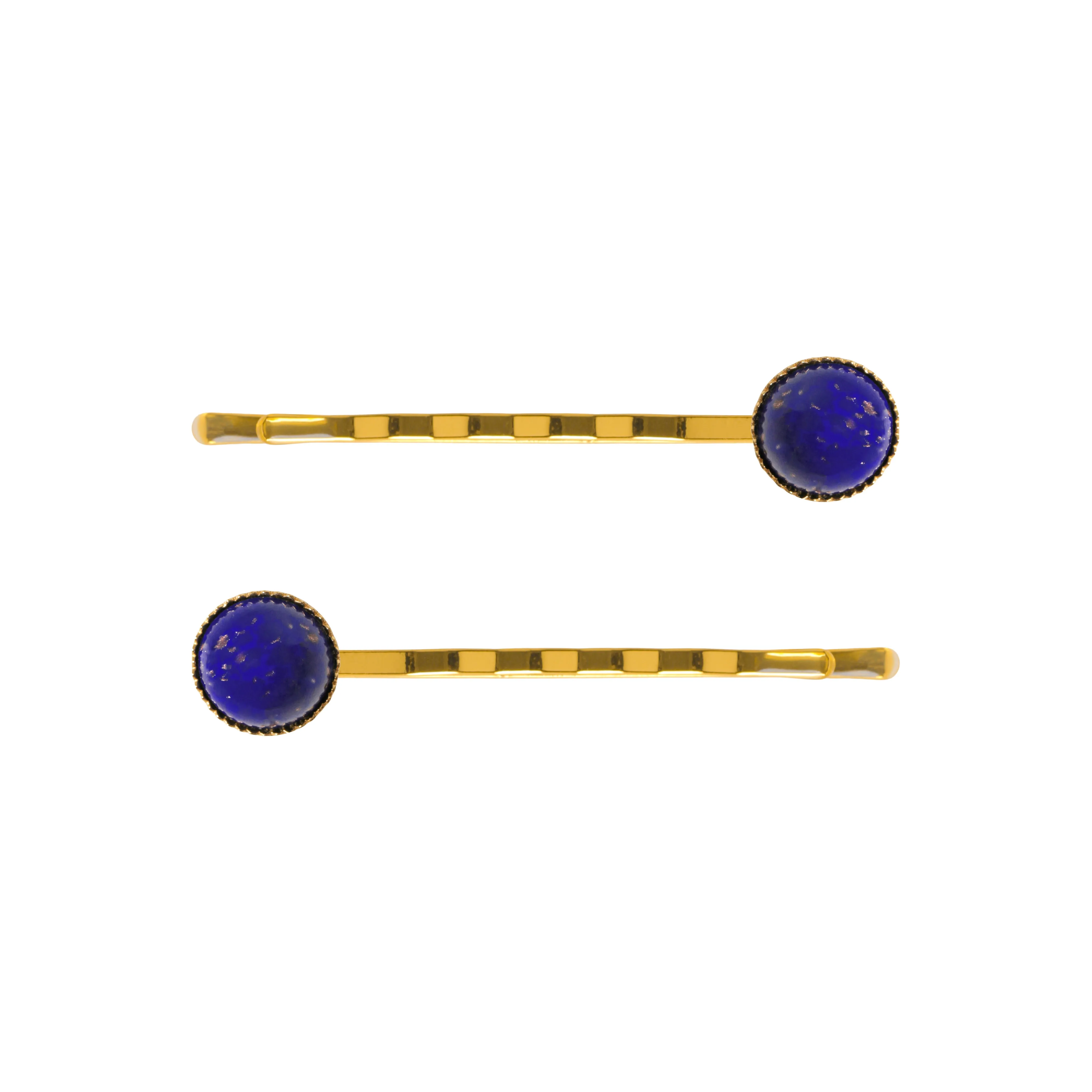 Cabochon Royal Blue Hair Slide Set