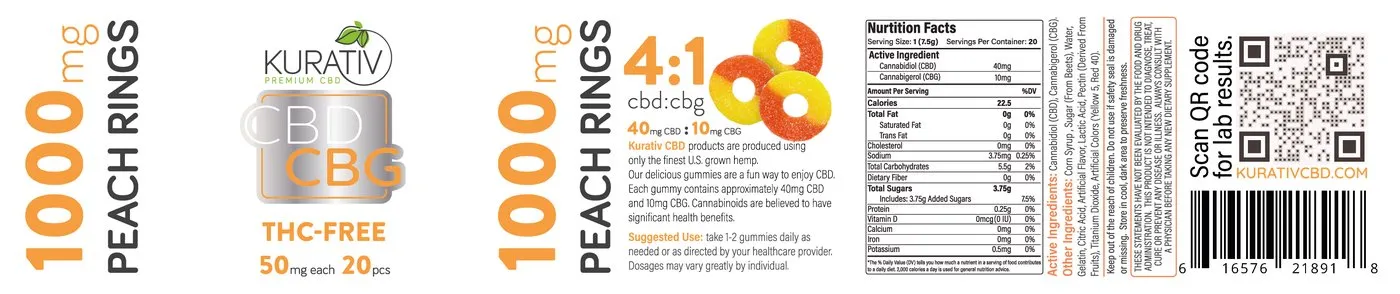 CBD : CBG 1000mg Gummies