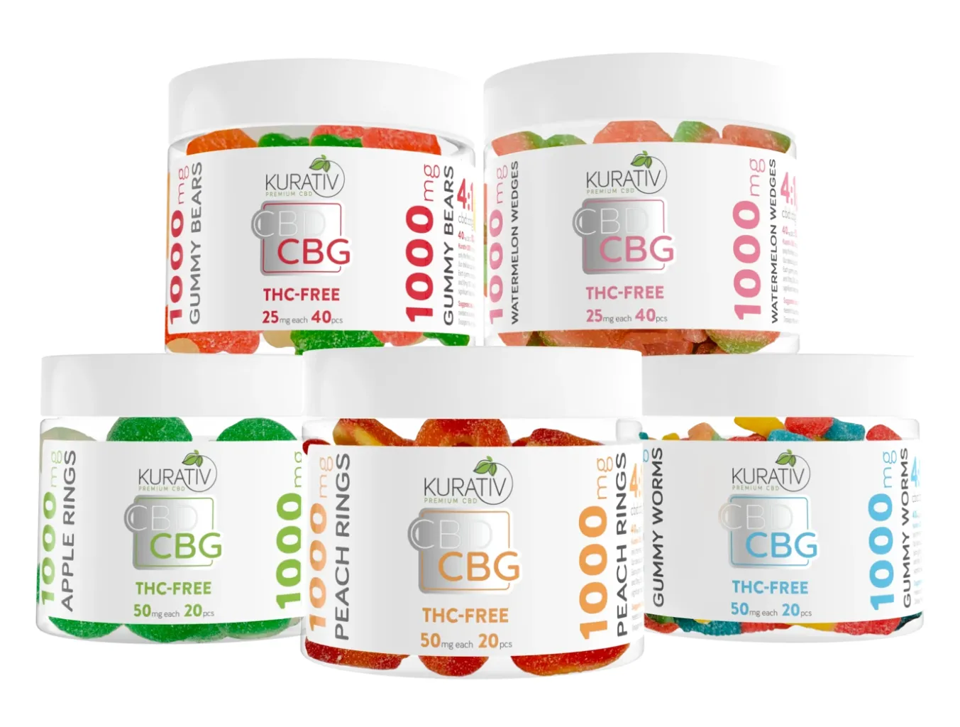 CBD : CBG 1000mg Gummies