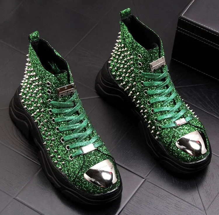 Chaussures cuir perlée luxe chic homme