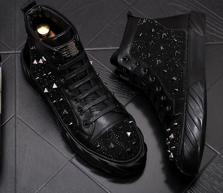 Chaussures cuir perlée luxe chic homme