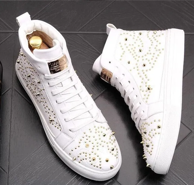 Chaussures cuir perlée luxe chic homme